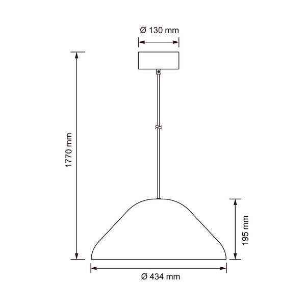 Riippuvalaisin AIRAM Enna 434 E27 valkoinen
