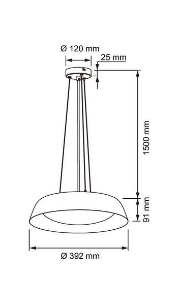 Riippuvalaisin AIRAM Aidyl led valk-shampamja