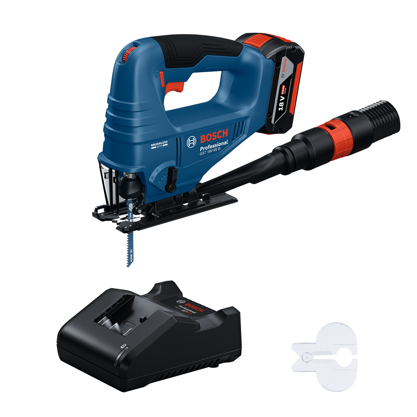 Akkupistosaha Bosch GST 18V-95 B 1x4,0Ah kantolaukussa