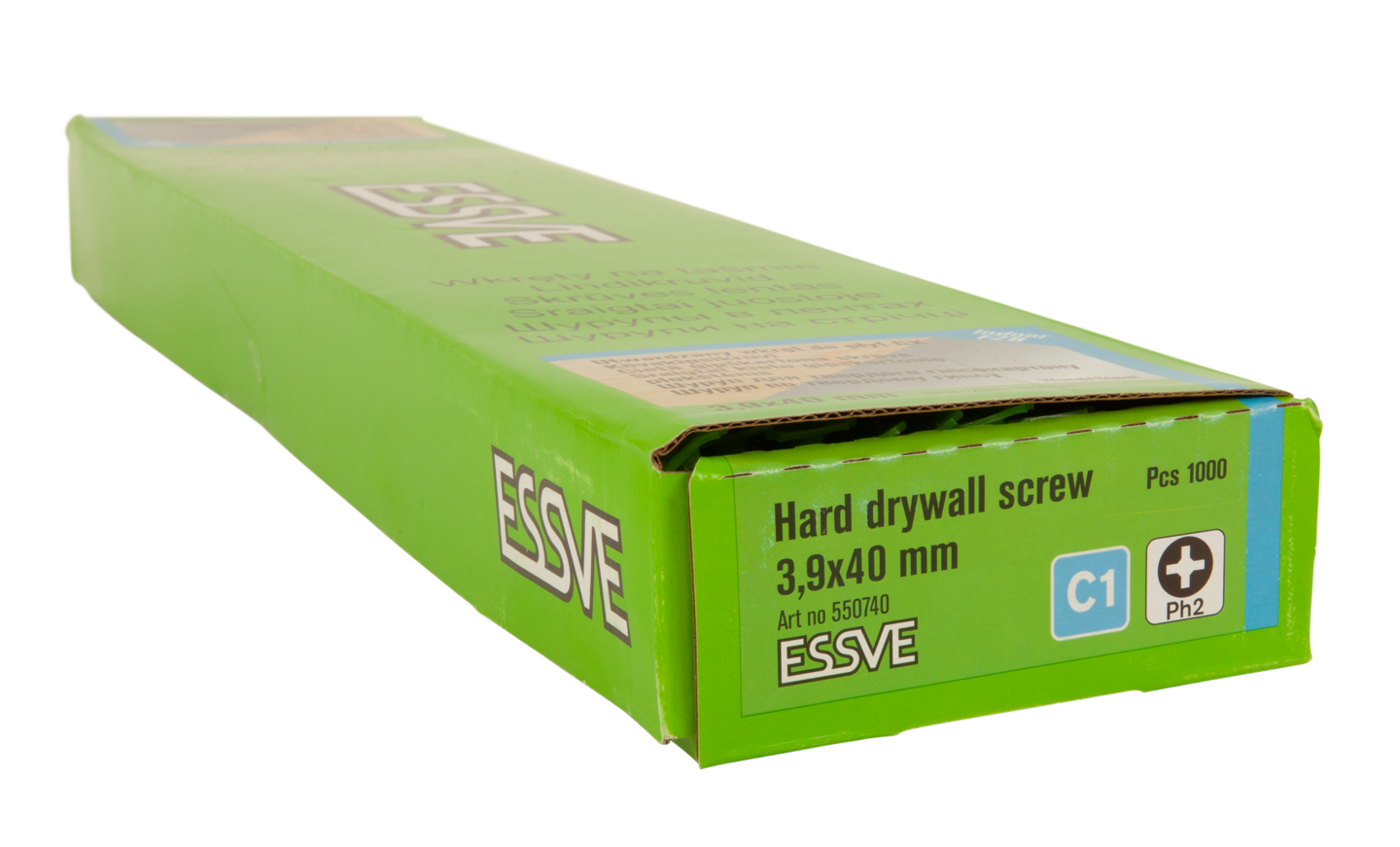 HÅRDGIPSSKRUV F TRÄ/STÅLREGEL PH2 FZB BANDAD 3,9X40