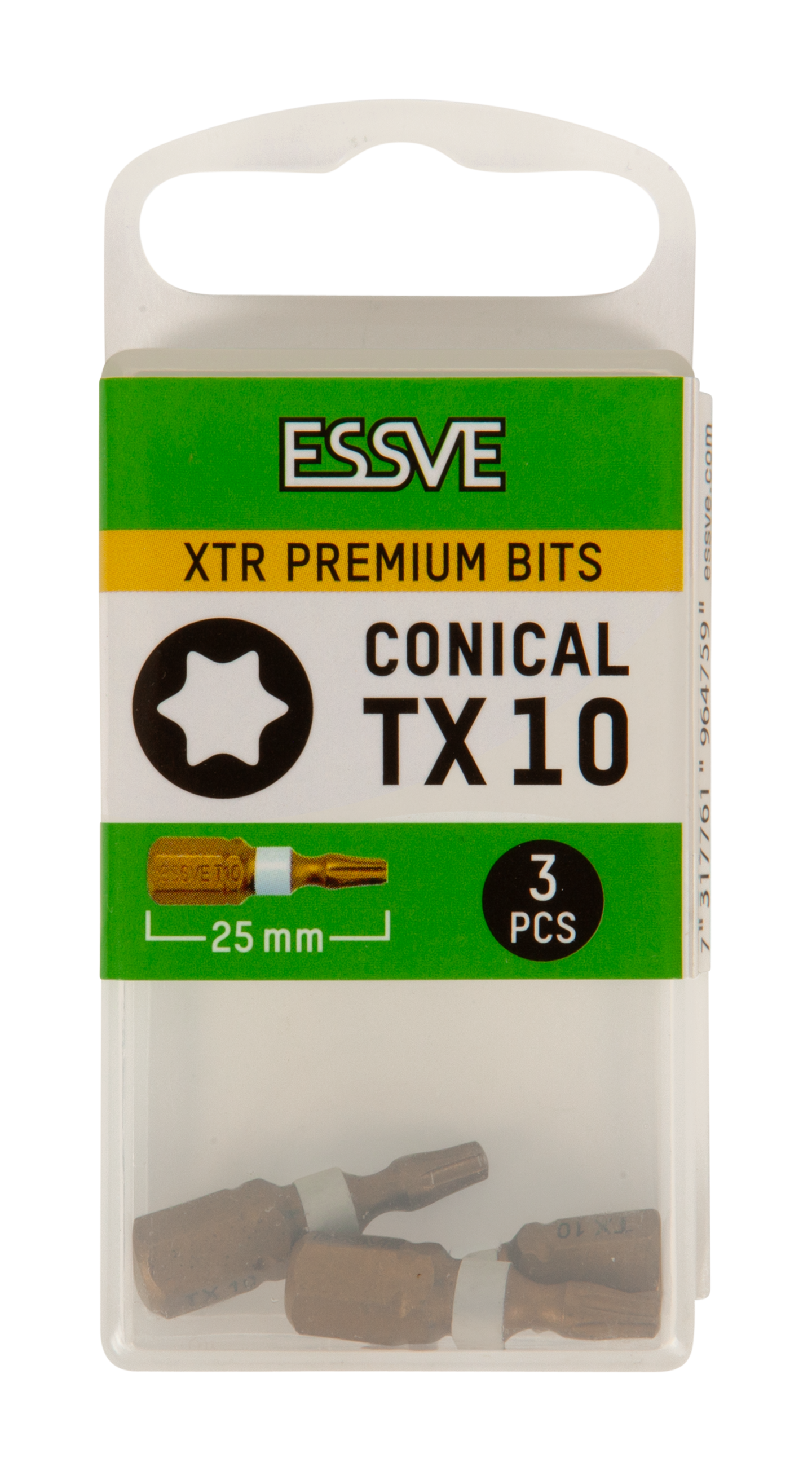 BITS XTR TX10 25MM KONISK 3ST