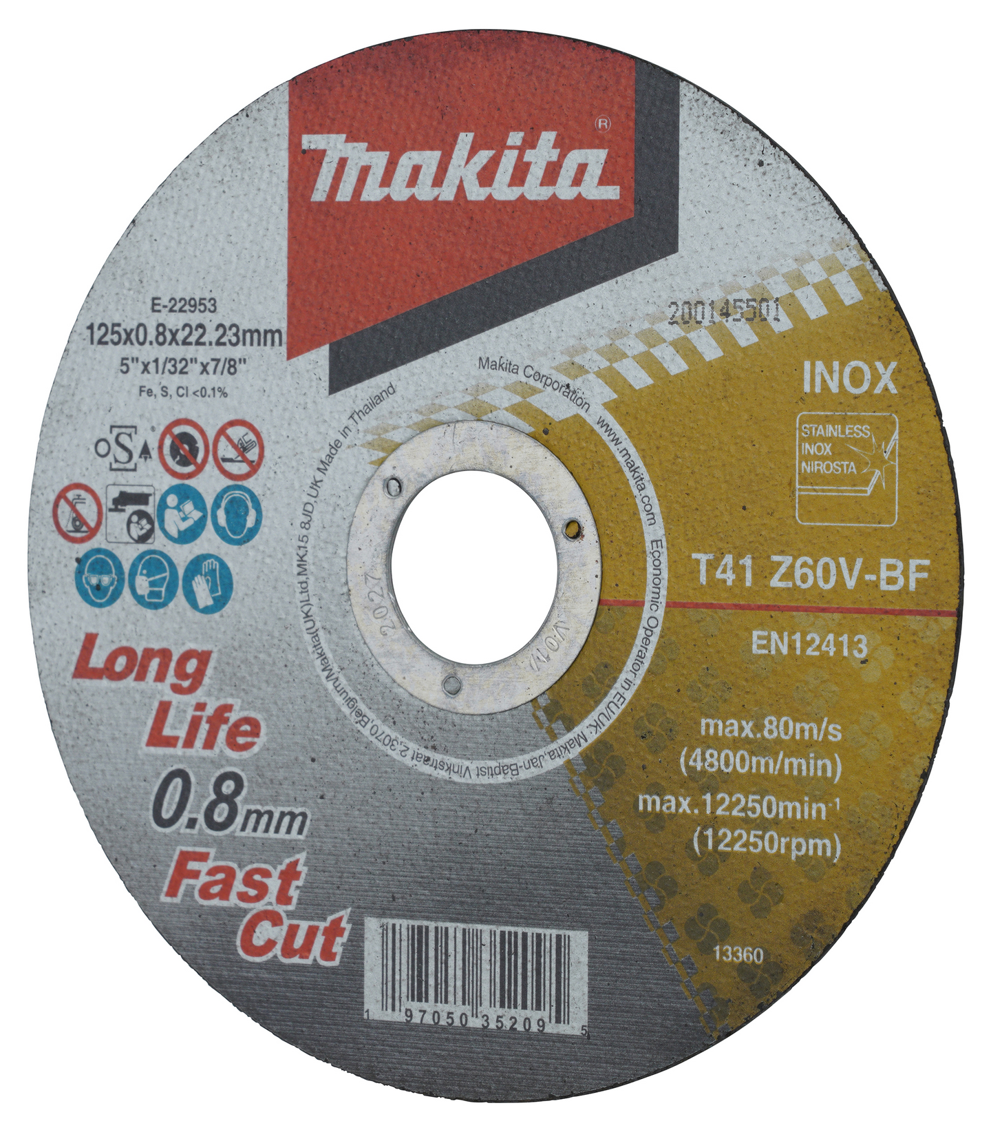 Katkaisulaikka Makita 125x0,8mm RST