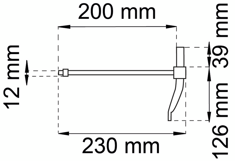 HAKE HABO HAKGÅNGJÄRN 213 SVART TAPP D16MM