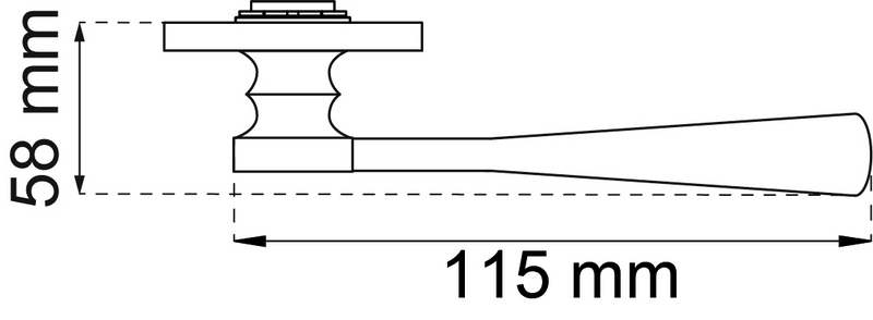 DÖRRHANDTAG HABO A9673 P MÄSS MED NYCKELSKYLT