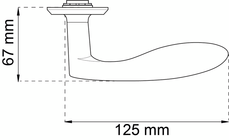 DÖRRHANDTAG HABO BONN M MÄSS MED RETURFJÄDER