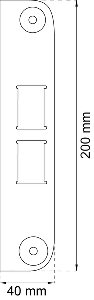 SLUTBLECK 6500 ROSTFRITT 200X40MM PASSAR LÅSHUS 6565