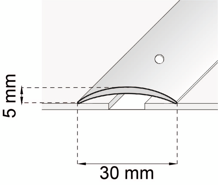 SKARVLIST HABO 30MM A03 GULD 2M, 30X5X2000MM SB