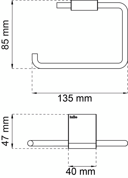 TOALETTPAPPERSHÅLLARE HABO LA 16435, RF 85X135MM