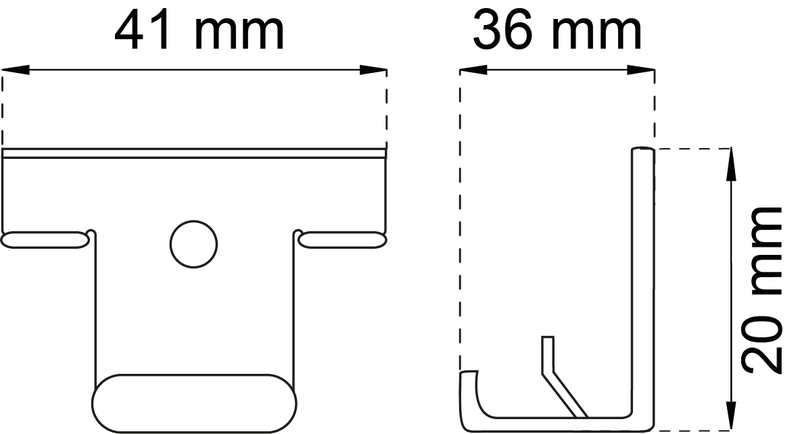 TAKHÅLLARE HABO C-PROFIL 3161-5 VIT 2ST