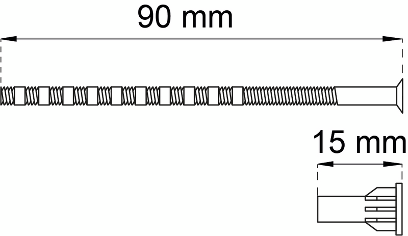 SKRUV M NIPPE M5 40-90-8 SV SB SVART