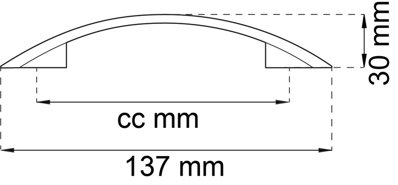 LÅDHANDTAG HABO TYRA B NICKEL CC96MM 2ST