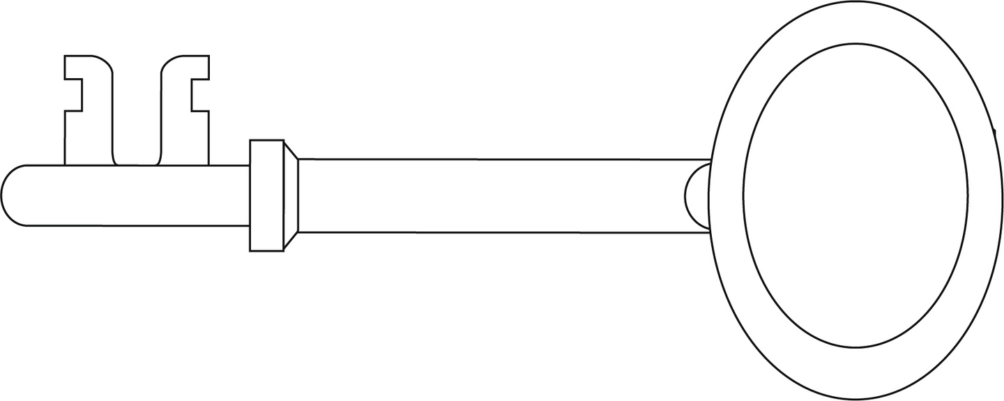 NYCKEL HABO 62014 2P FÖR INNERDÖRRSLÅS