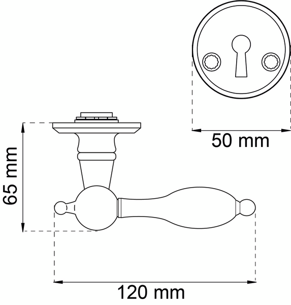 DÖRRTRYCKE HABO A9686 FURU/MÄSSING, POLERAD INKL NYCKELSKYLT