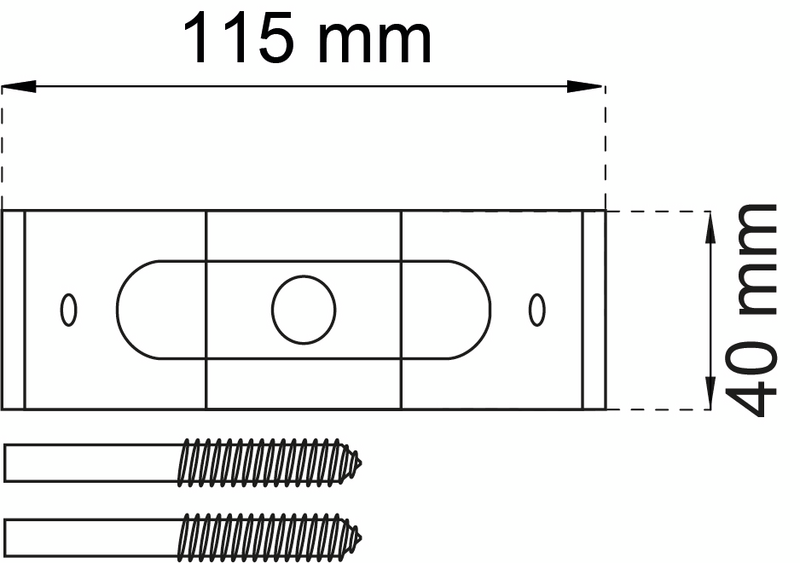 SARGBESLAG HABO 4043 40X115MM 4ST