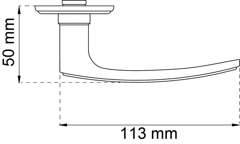 DÖRRHANDTAG HABO ALICANTE MATT MÄSS