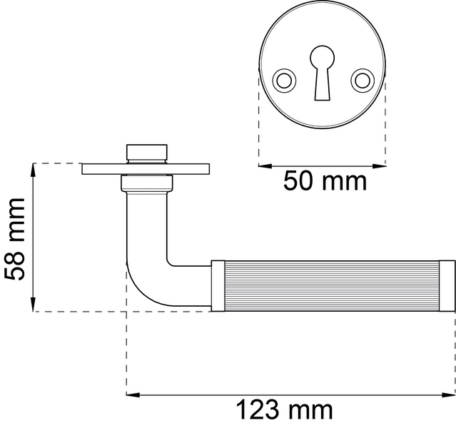 DÖRRHANDTAG HABO WIMBLEDON P MÄSS MED NYCKELSKYLT