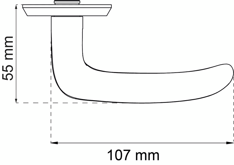 DÖRRHANDTAG A696 KROM PP