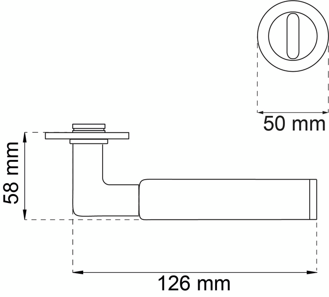 DÖRRHANDTAG HABO BRIGHTON SV/KROM, KOMBI SB