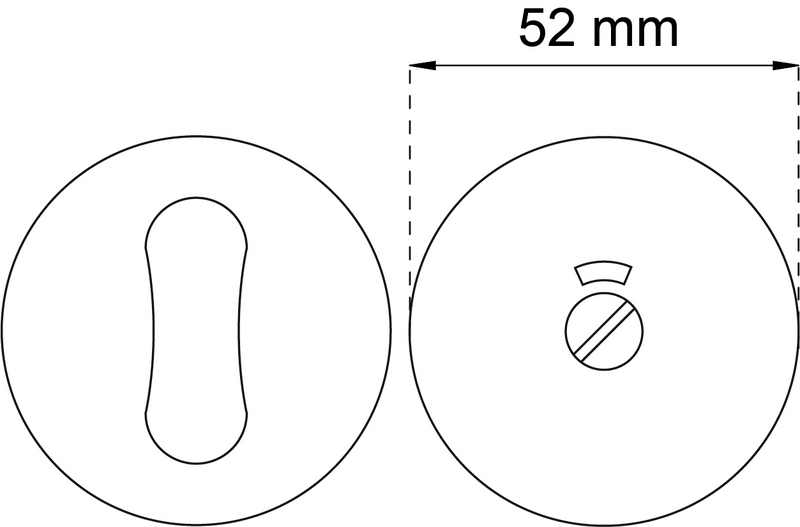 WC-BESLAG HABO 52MM ROSTF A262-2020, ROSTFRI 6414/62014/6565