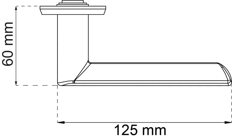 DÖRRHANDTAG HABO NEW YORK B KROM MED RETURFJÄDER PP