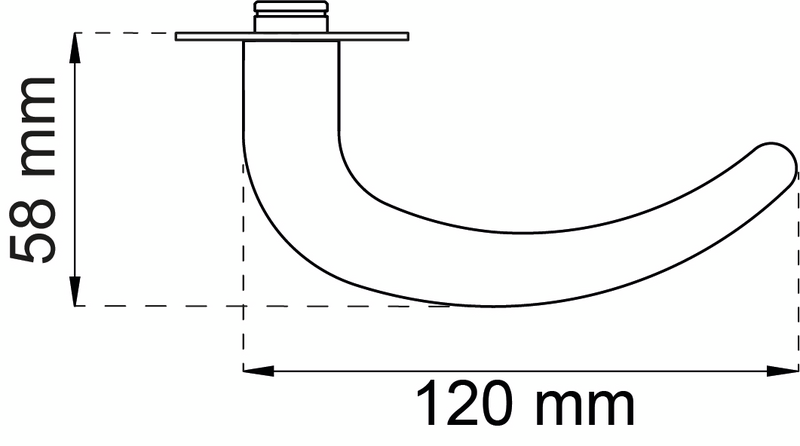 DÖRRHANDTAG HABO 316-3 COUPE MRM120, MASSIV