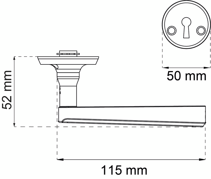 DÖRRHANDTAG HABO OXFORD M MÄSS MED NYCKELSKYLT SB