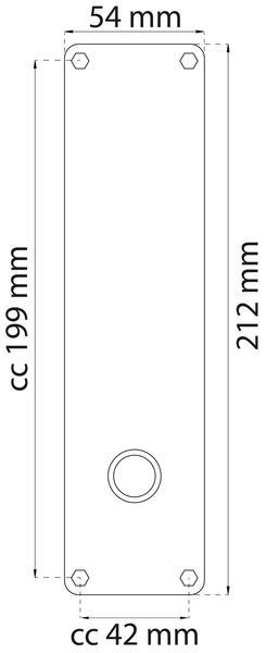 LÅNGSKYLT HABO 2830 212X54MM T 316