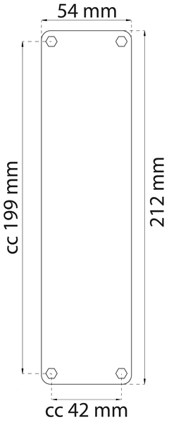 LÅNGSKYLT HABO BLIND 212X54MM T 316