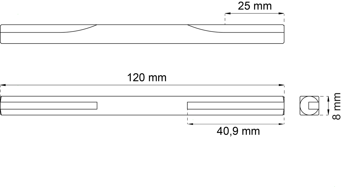 RODDARPINNE HABO 316 DACROMET 120MM