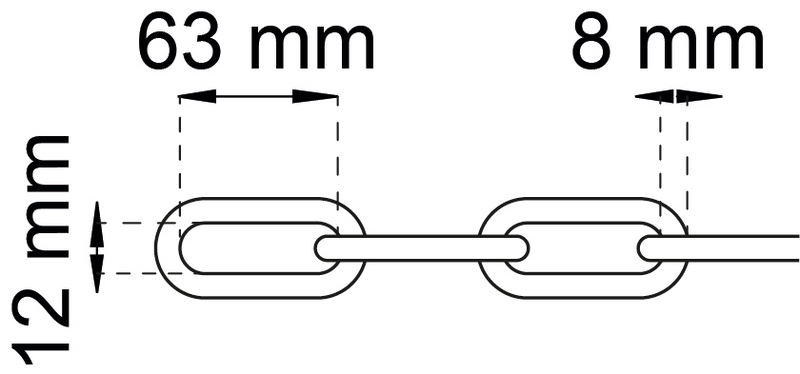 KÄTTING HABO PLAST 8MM GUL/SVART PLAST 8 MM GUL/SVART 15 M
