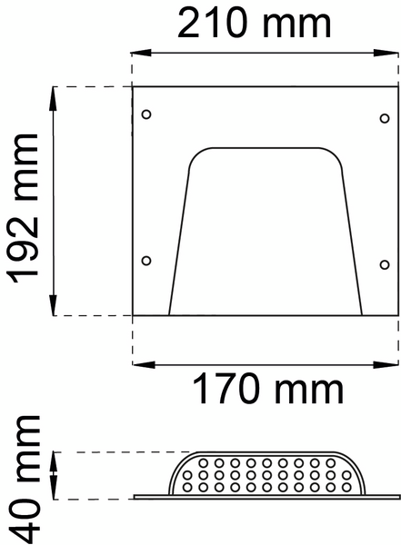 VENTILATIONSBESLAG HABO 170X192MM, 3500 GALV (MÖGELSTOPP)