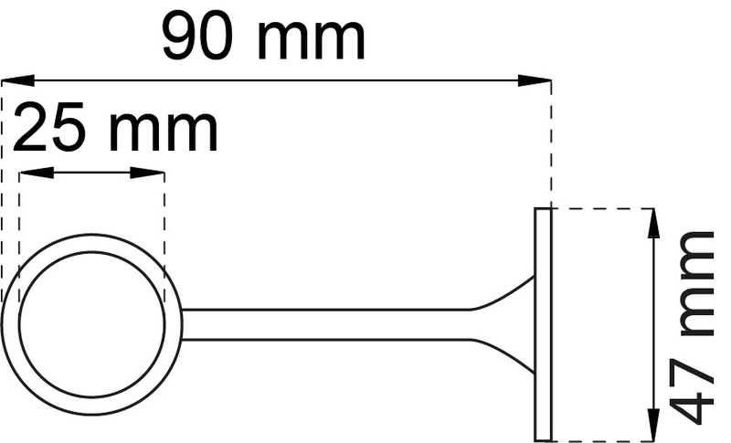 RÖRHÅLLARE HABO 758S-25 M KROM D25MM 2ST