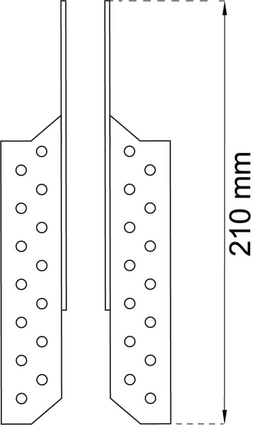 TAKÅSFÄSTE HABO VÄNSTER GALV 210MM