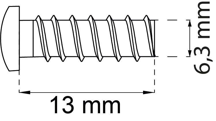 SYSTEMSKRUV GALV 6,3X13MM SB