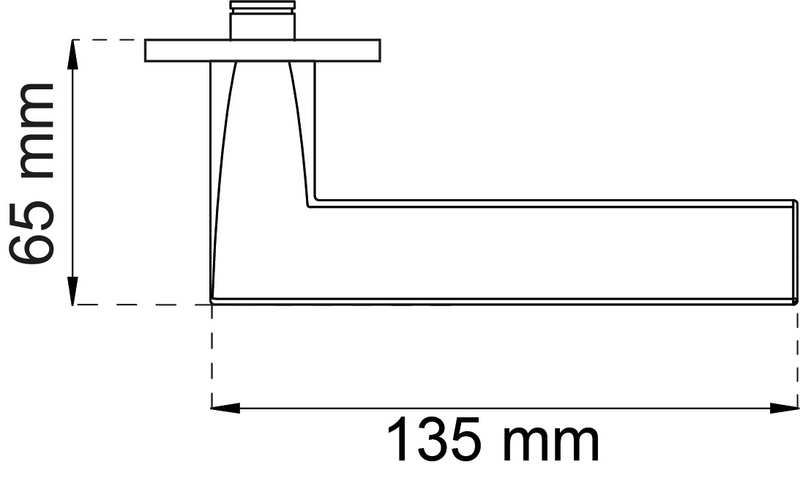 DÖRRHANDTAG HABO DENVER B KROM MED RETURFJÄDER