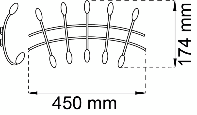 KLÄDHÄNGARE HABO RAINBOW GRÅ 450MM
