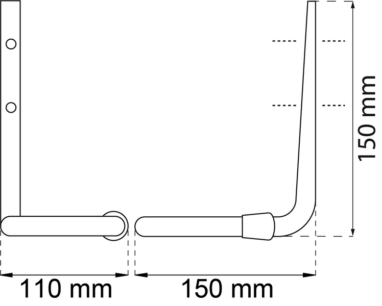 CYKELKROK B:100MM H:150MM GALV 8533 ELFÖRZINKAD