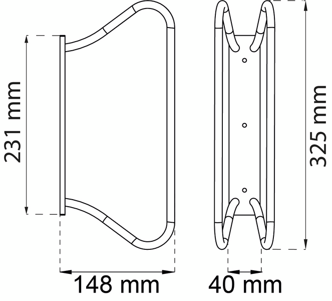 CYKELSTÄLL habo 8511 GALV 130MM, 8511 130 MM GALV