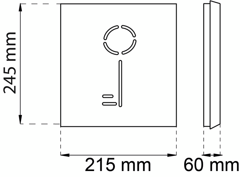 NYCKELSKÅP KEY VIT 215X245X60MM