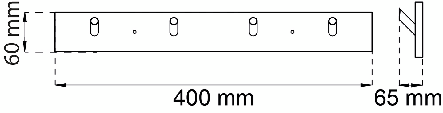 KLÄDHÄNGARE HABO SIRI 4-KROK VIT 60X400M