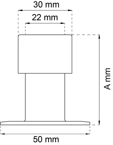 DÖRRSTOPP HABO 2893 75MM TILL 316