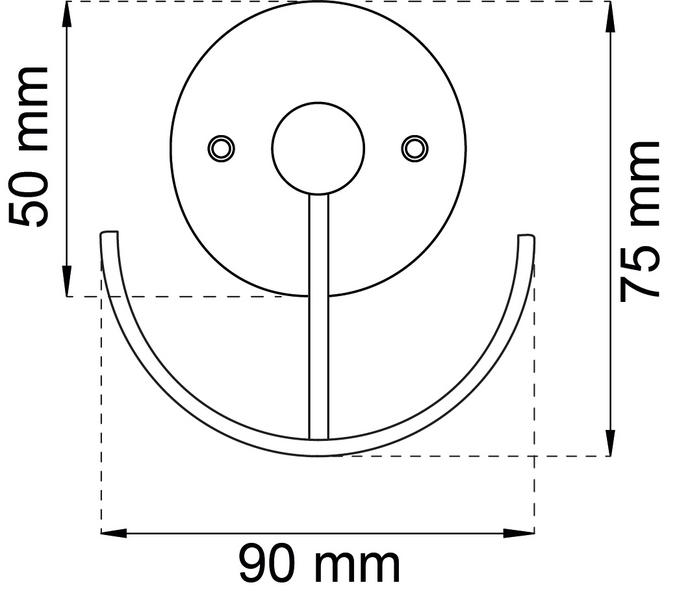 KROK HABO SMILE SVART 75X90MM