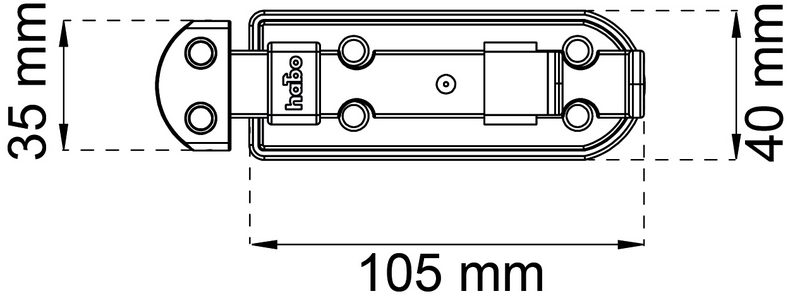 SKJUTREGEL 105 LÅSBAR SB