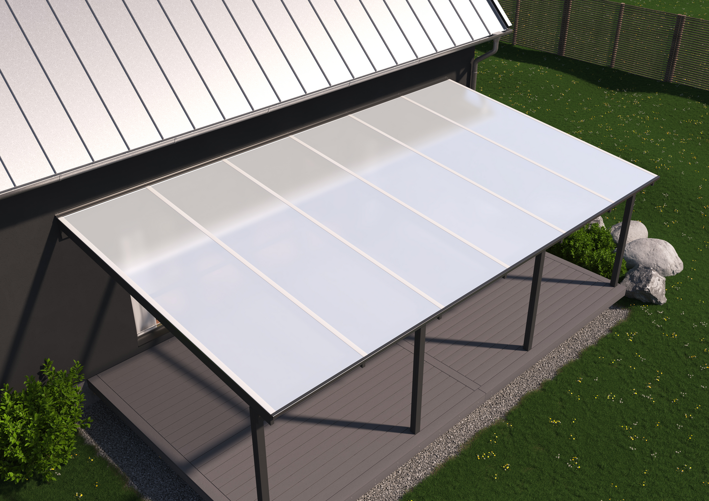 PROFILUNDERDEL GOP PLASTTAK MITT, ALU SVART 10/16 4000MM