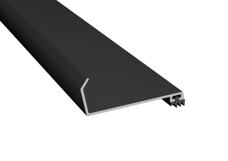 VÄGGANSLUTNING GOP PLASTTAK ALU, SVART 5150MM