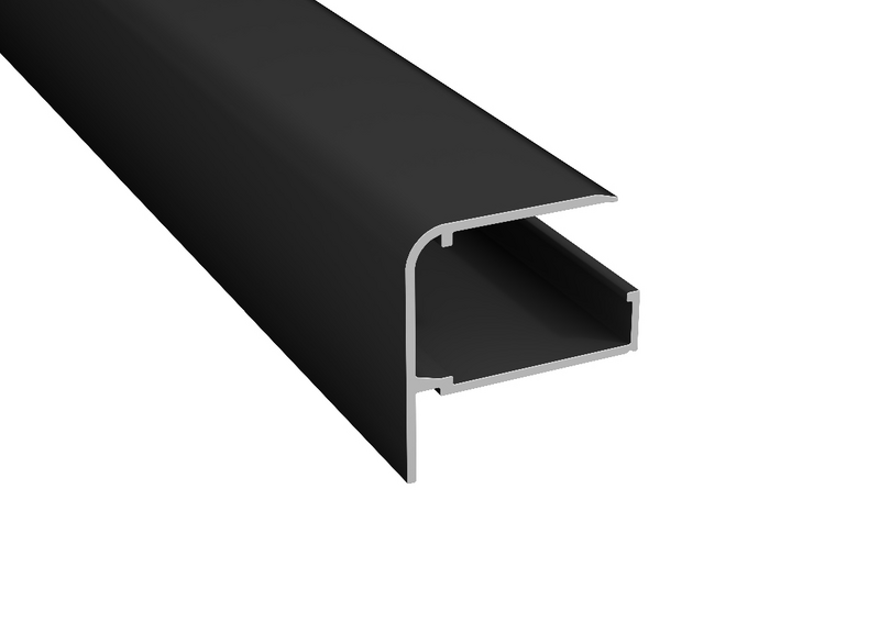 FRAMKANTSPROFIL GOP PLASTTAK ALU, SVART 16 3780MM