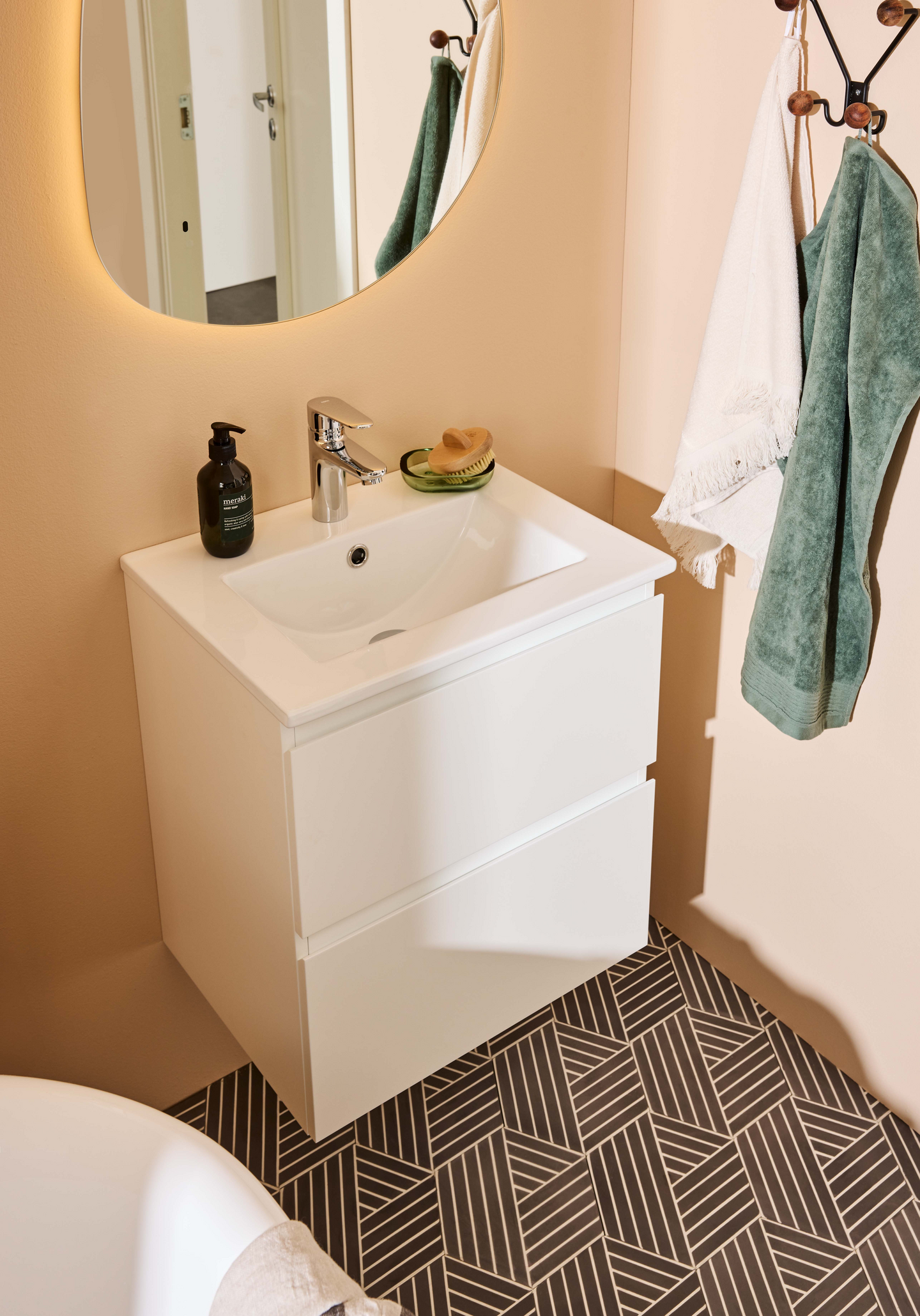 TVÄTTSTÄLLSSKÅP NORO VEGA 500 VIT MED TVÄTTSTÄLL