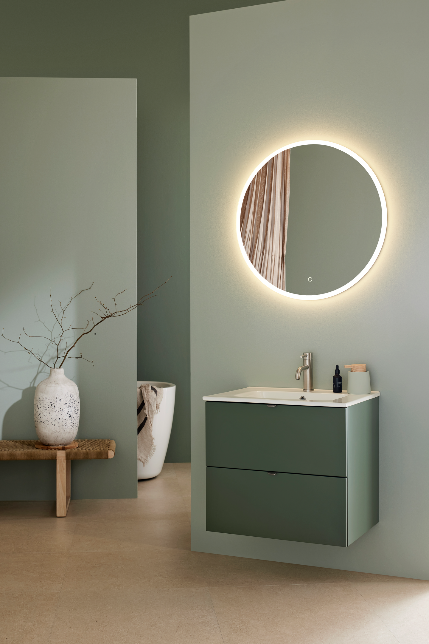 KOMMOD HAFA HAZE 2 LÅDOR 600 GRÖN (SHAPE)