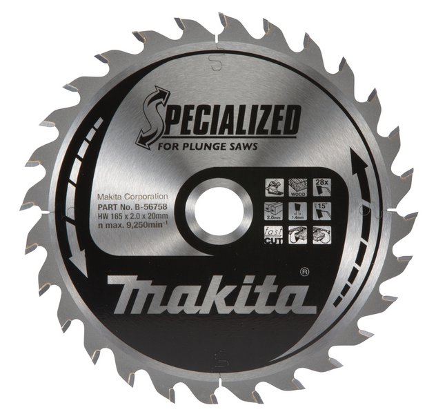 SÅGKLINGA MAKITA 28T SP6 B-56699 165X20MM