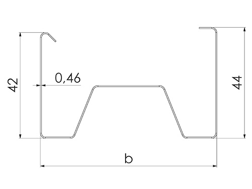 STÅLREGEL XR 70 2685MM